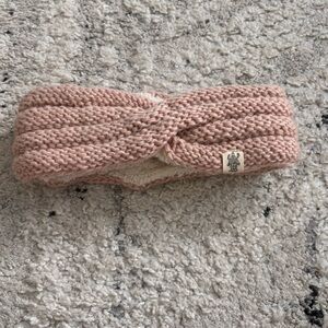 NIRVANNA Pink and White Knitted Headband